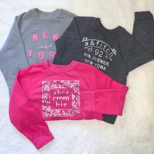Girls Abercrombie sweatshirts size 9/10